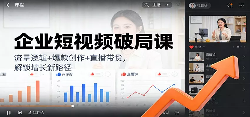 企业短视频破局课：流量逻辑+爆款创作+直播带货，解锁增长新路径 - 付费阅读