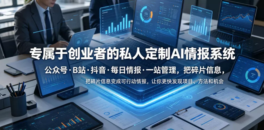 专属于创业者的私人定制AI情报系统，公众号·B站·抖音·每日情报·一站管理，把碎片信息变成可行动情报，让你更快发现项目、方法和机会 - 付费阅读