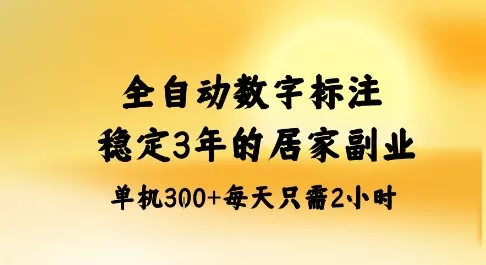 全自动数字标注，稳定3年的蓝海项目，居家也能矩阵开干的副业，单机日入3张+【揭秘】 - 付费阅读