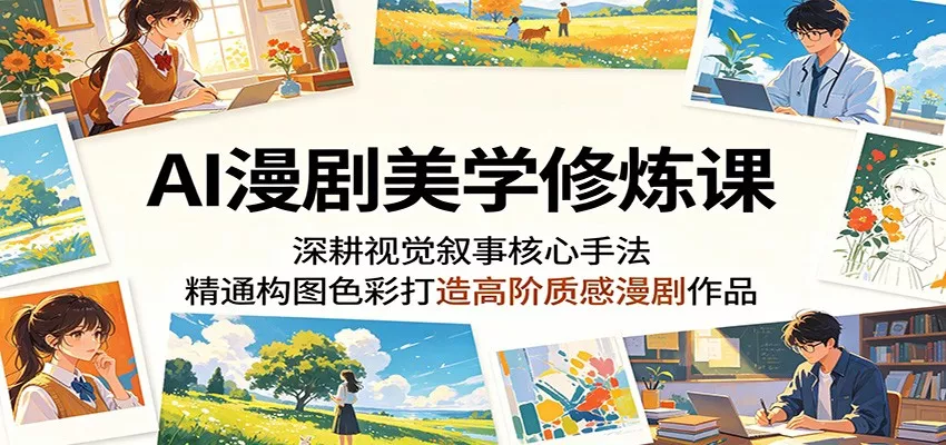 AI漫剧美学修炼课：深耕视觉叙事核心手法，精通构图色彩打造高阶质感漫剧作品 - 付费阅读
