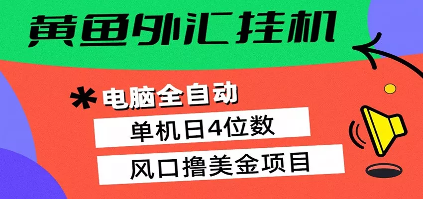 黄鱼外汇挂机：全自动赚美金、自动交易、风口项目 - 付费阅读