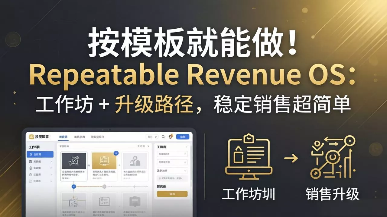 按模板就能做！Repeatable Revenue OS：工作坊 + 升级路径，稳定销售超简单 - 付费阅读