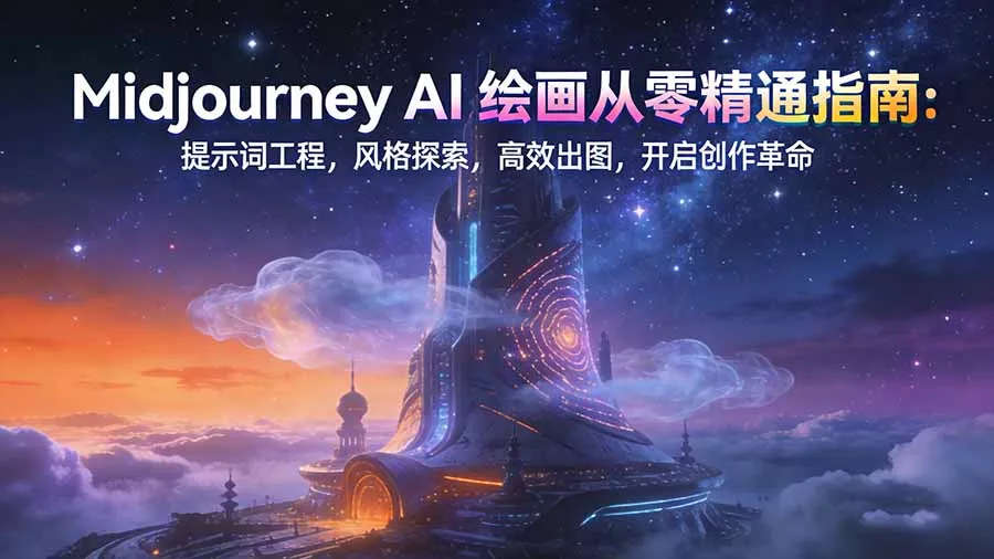 Midjourney AI绘画从零精通指南：提示词工程，风格探索，高效出图，开启创作革命 - 付费阅读