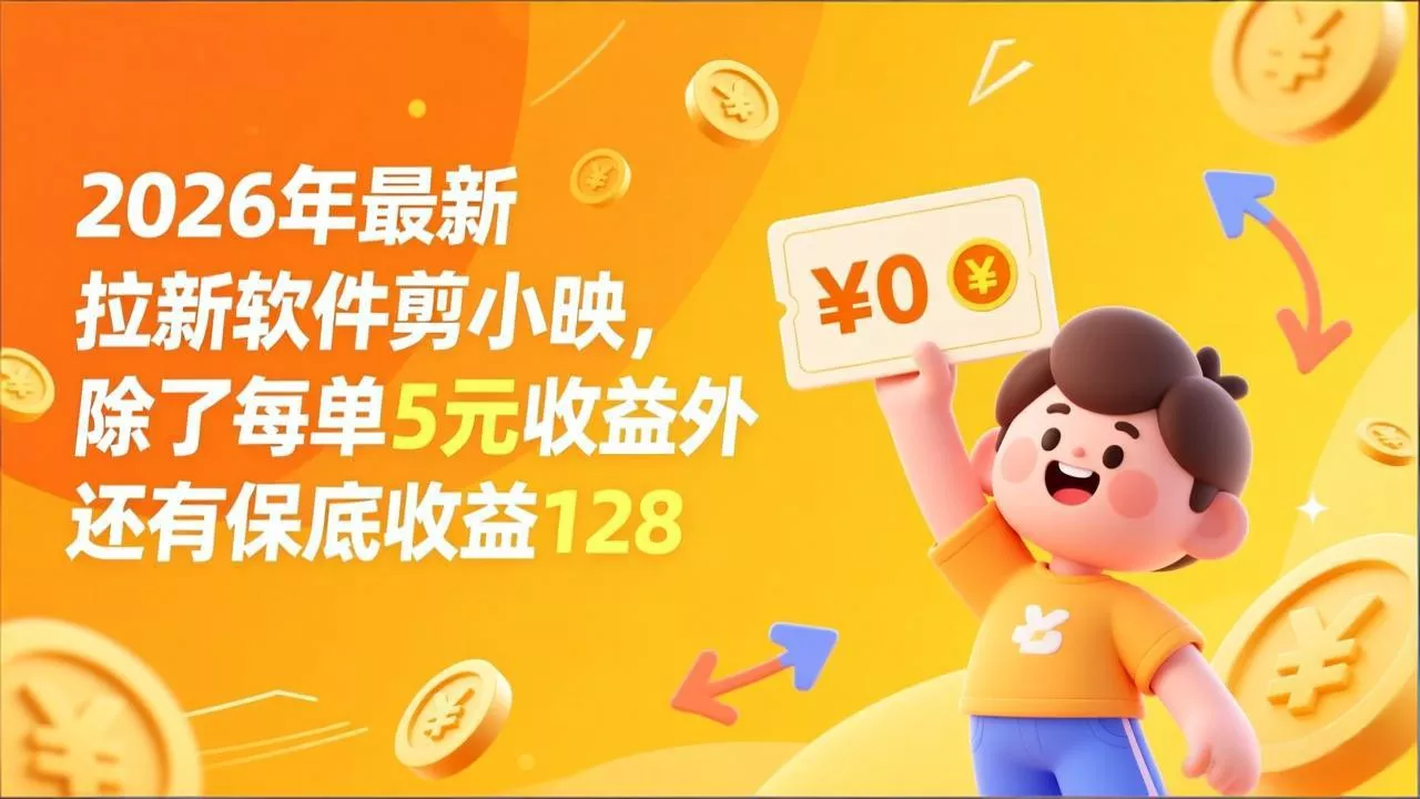 最新拉新软件剪小映，除了每单5元收益外还有保底收益128 - 付费阅读
