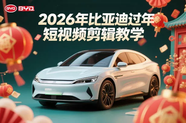 比亚迪过年短视频剪辑教学，车企短视频过年剪辑方案 - 付费阅读