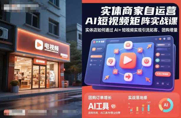 实体商家自运营AI短视频矩阵实战课，实体店如何通过AI+短视频实现引流拓客、团购增量 - 付费阅读