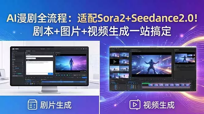 AI漫剧全流程：适配Sora2+Seedance2.0！剧本+图片+视频生成一站搞定 - 付费阅读