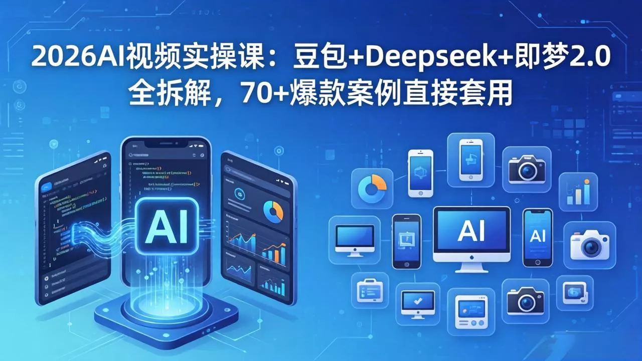 2026AI视频实操课：豆包+Deepseek+即梦2.0全拆解，70+爆款案例直接套用 - 付费阅读