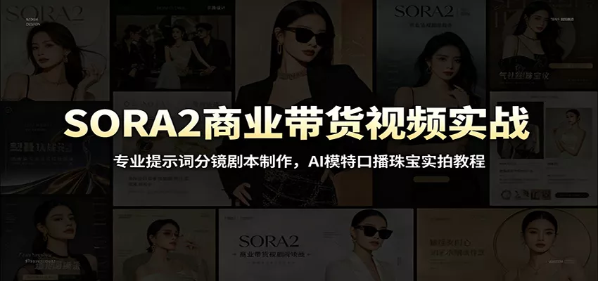 SORA2商业带货视频实战：专业提示词分镜剧本制作，AI模特口播珠宝实拍教程 - 付费阅读