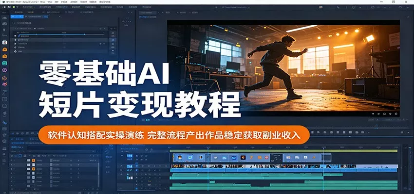 零基础AI短片变现教程：软件认知搭配实操演练，完整流程产出作品稳定获取副业收入 - 付费阅读