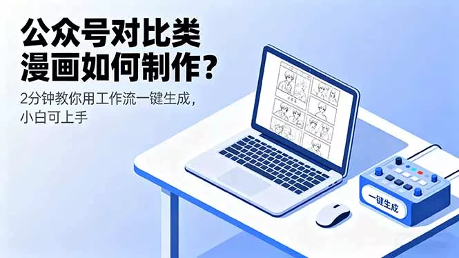 公众号对比类漫画如何制作？2分钟教你用工作流一键生成，小白可上手 - 付费阅读
