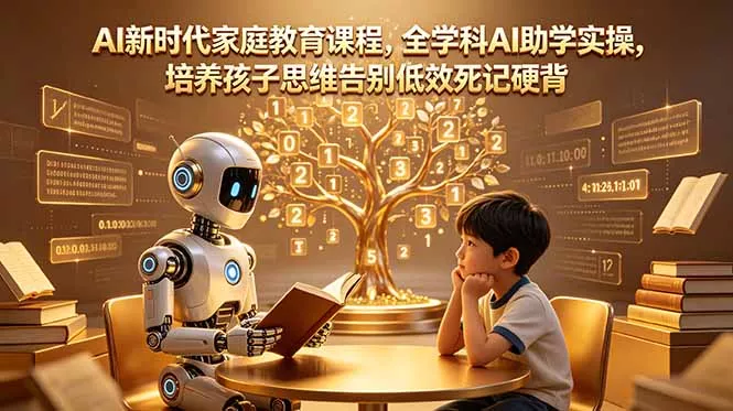 AI新时代家庭教育课程，全学科AI助学实操，培养孩子思维告别低效死记硬背 - 付费阅读