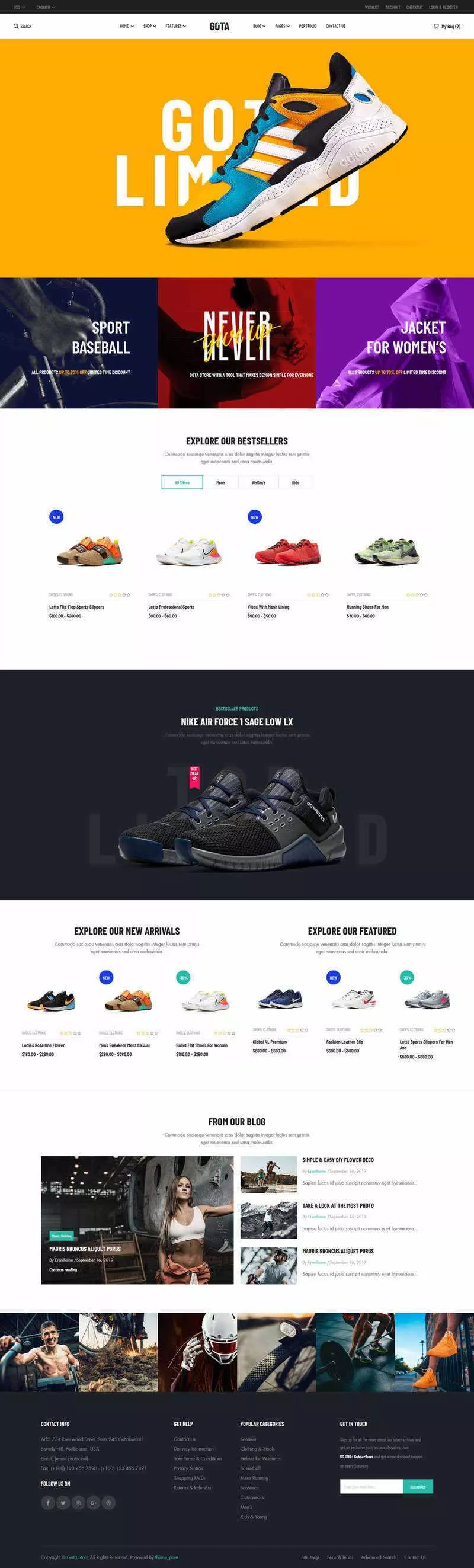 bootstrap响应式品牌运动鞋商城HTML5模板 - 付费阅读