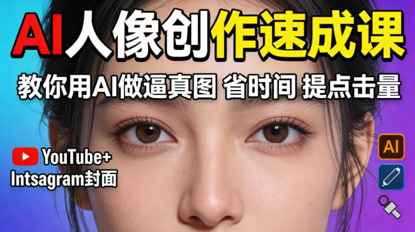 YouTube+Instagram封面没人点？AI人像创作速成课，教你用AI做逼真图，省时间还能提点击量！ - 付费阅读