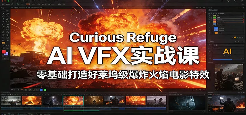 Curious Refuge AI VFX实战课，零基础打造好莱坞级爆炸火焰电影特效 - 付费阅读