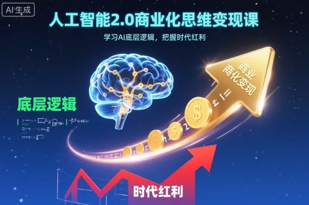 人工智能2.0商业化思维变现课，学习AI底层逻辑，把握时代红利 - 付费阅读