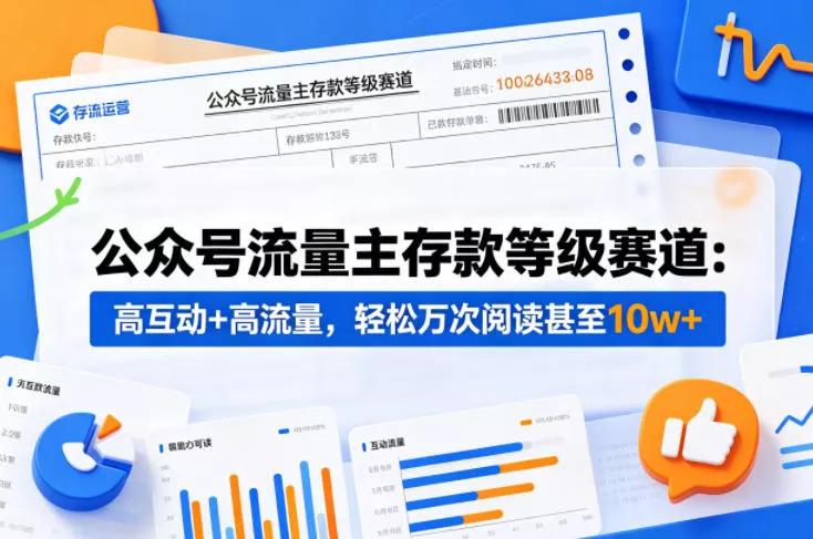 公众号流量主之存款等级赛道，高互动+高流量，轻松达到万次阅读，甚至10w+ - 付费阅读