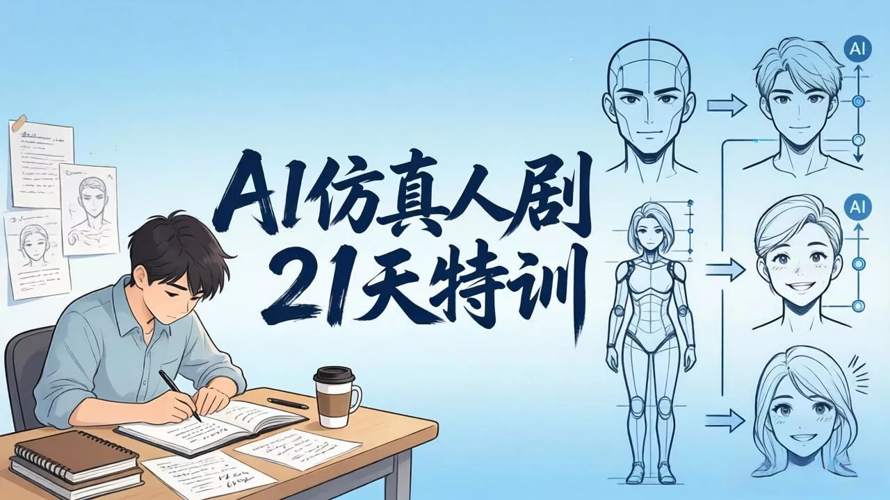 AI仿真人剧21天特训-更新：从剧本到成片全流程实战，掌握角色一致性与变现方法 - 付费阅读