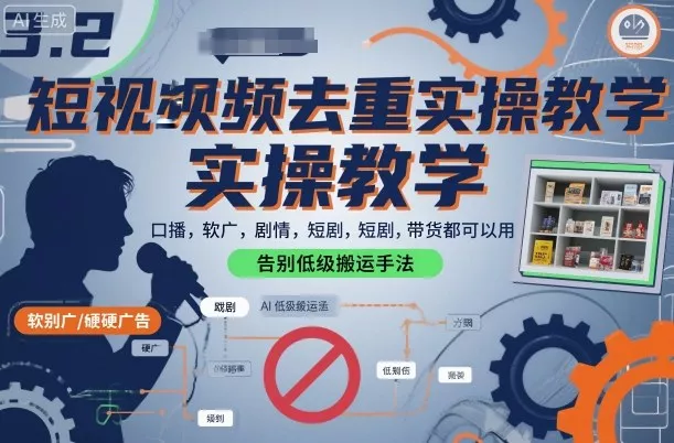 短视频去重实操教学，口播-软广-硬广-剧情-短剧-带货都可以用，告别低级搬运手法 - 付费阅读