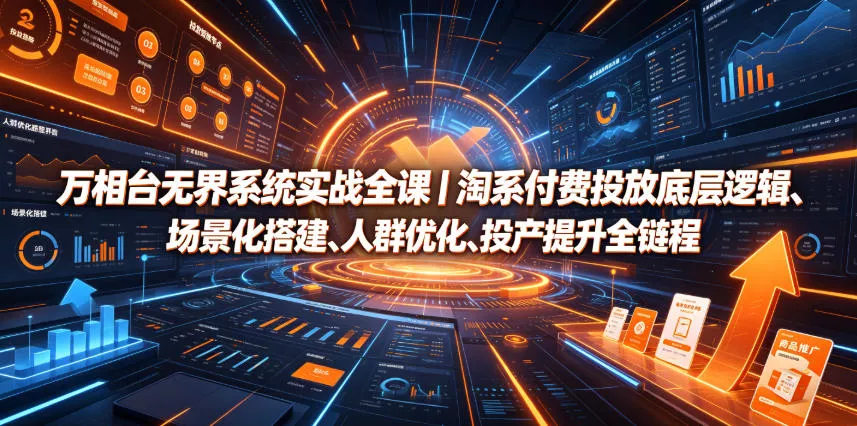 万相台无界系统实战全课｜淘系付费投放底层逻辑、场景化搭建、人群优化、投产提升全链路运营教程 - 付费阅读