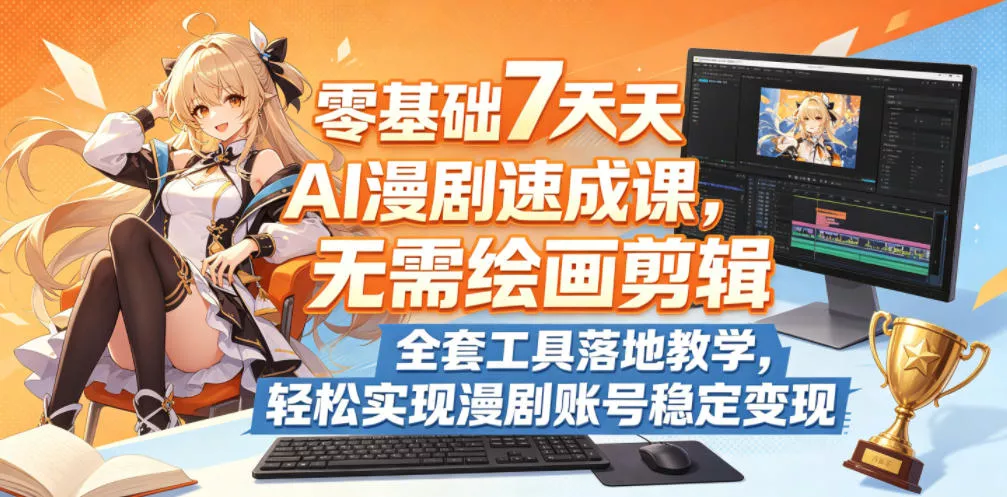 零基础7天AI漫剧速成课，无需绘画剪辑，全套工具落地教学，轻松实现漫剧账号稳定变现 - 付费阅读