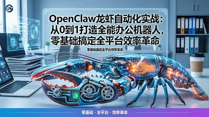 OpenClaw龙虾自动化实战：从0到1打造全能办公机器人，零基础搞定全平台效率革命 - 付费阅读