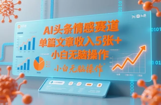 AI头条情感赛道，单篇文章收入5张+，小白无脑操作 - 付费阅读