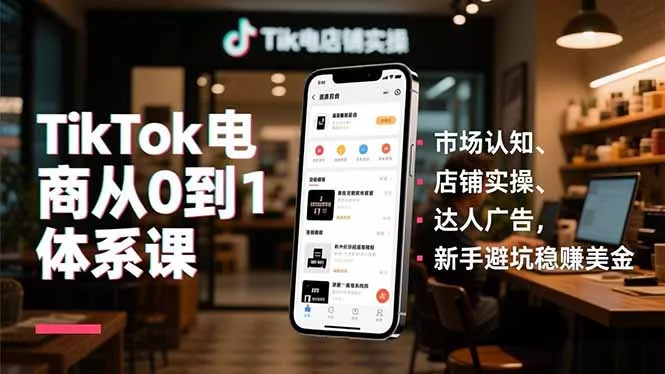 TikTok电商从0到1体系课，市场认知、店铺实操、达人广告，新手避坑稳赚美金 - 付费阅读
