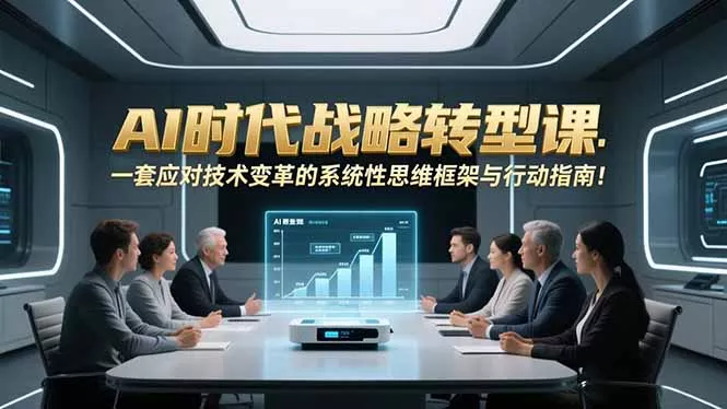 AI时代战略转型课:一套应对技术变革的系统性思维框架与行动指南! AI时代战略转型课:一套应对技术变革的系统性思维框架与行动指南!