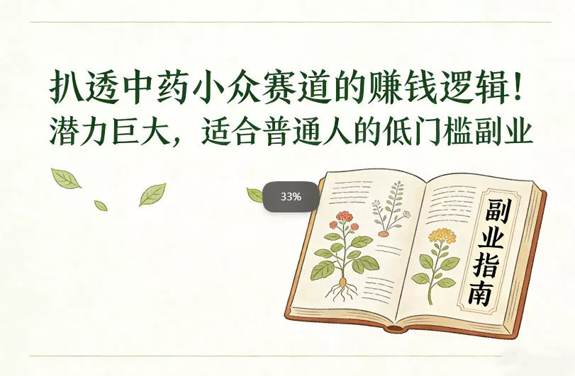 扒透中药小众赛道的賺米逻辑，潜力巨大，适合普通人的低门槛副业 - 付费阅读