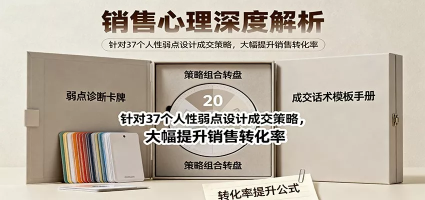 销售心理深度解析：针对37个人性弱点设计成交策略，大幅提升销售转化率！ - 付费阅读