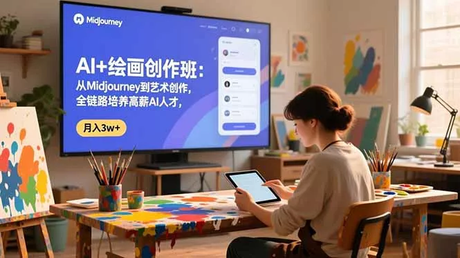 AI+绘画创作班：从Midjourney到艺术创作，全链路培养高薪AI人才，月入3w+ - 付费阅读