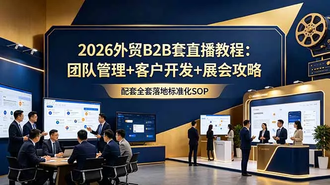 2026外贸B2B套直播教程：团队管理+客户开发+展会攻略，配套全套落地标准化SOP - 付费阅读