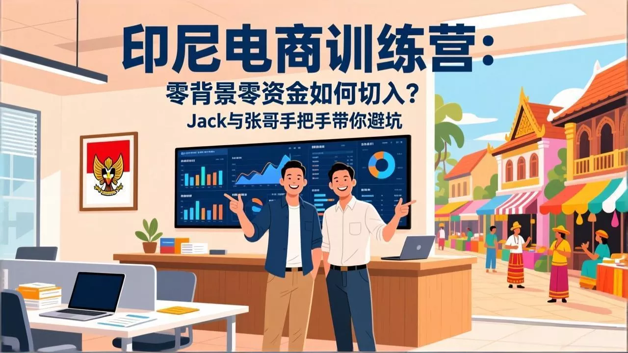 印尼电商训练营:零背景零资金如何切入?Jack与张哥手把手带你避坑 印尼电商训练营:零背景零资金如何切入?Jack与张哥手把手带你避坑