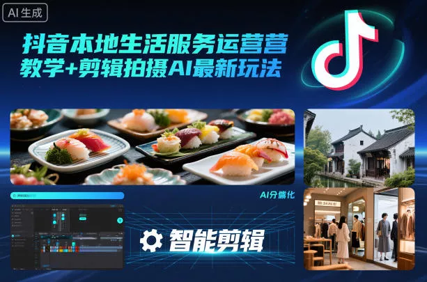 抖音本地生活服务运营教学+剪辑拍摄AI最新玩法 - 付费阅读