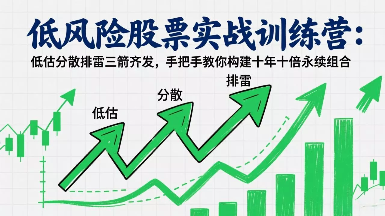 低风险股票实战训练营：低估分散排雷三箭齐发，手把手教你构建十年十倍永续组合 - 付费阅读