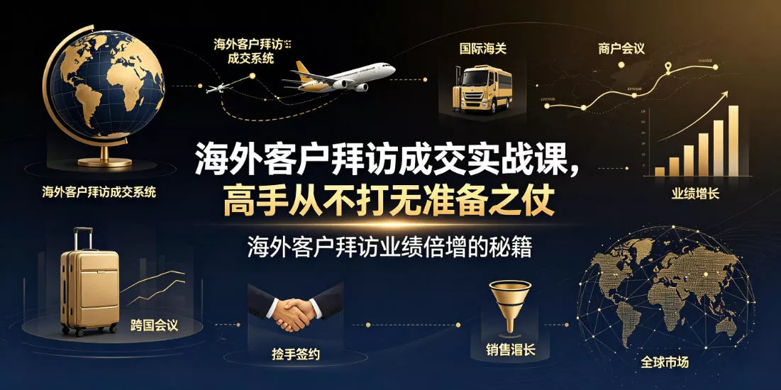 海外客户拜访成交实战课，高手从不打无准备之仗，海外客户拜访业绩倍增的秘籍 - 付费阅读