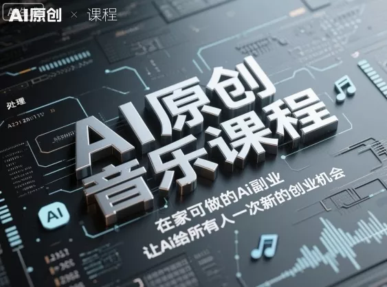 AI原创音乐课程，在家可做的Ai副业，让Ai给所有人一次新的创业机会 - 付费阅读