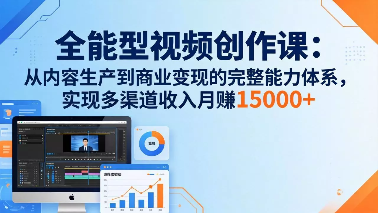 全能型视频创作课-26年3月更新：从内容生产到商业变现的完整能力体系，多渠道收入月赚15000+ - 付费阅读