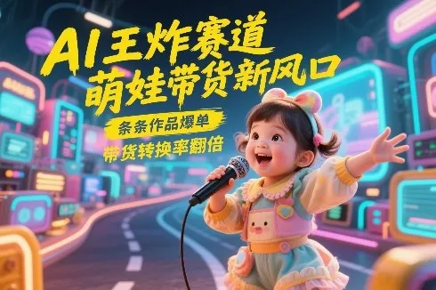 AI王炸赛道，萌娃带货新风口，条条作品爆单，带货转换率翻倍，核心逻辑拆解 - 付费阅读