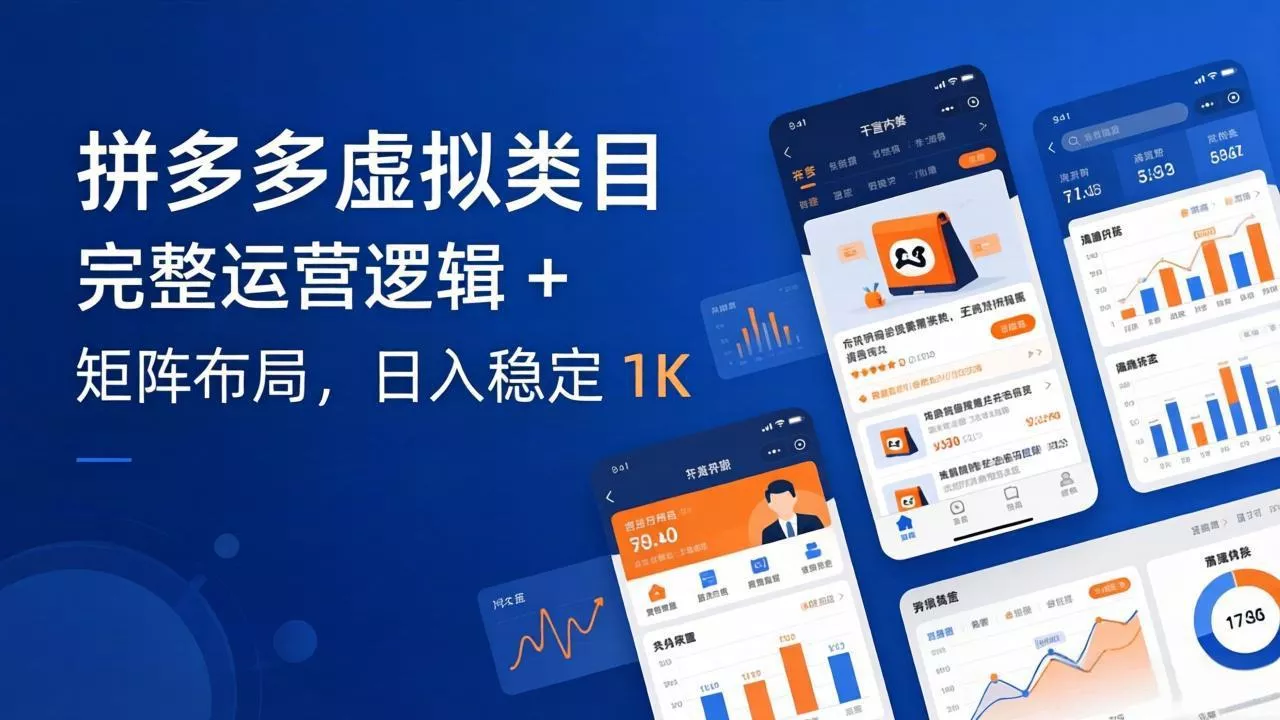 拼多多虚拟类目干货：完整运营逻辑 + 矩阵布局，日入稳定 1K - 付费阅读