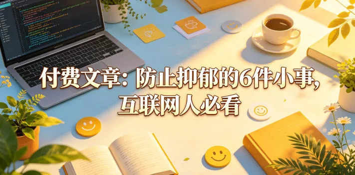 付费文章：防止抑郁的6件小事，互联网人必看！ - 付费阅读