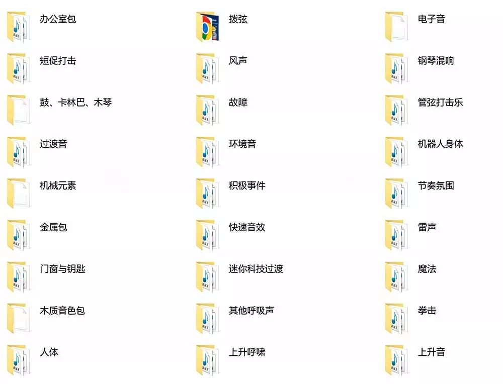 宝藏音效合集包！60+多种音效分类，共计3900个，分类清晰，全中文分类，高品质剪辑音效素材包
