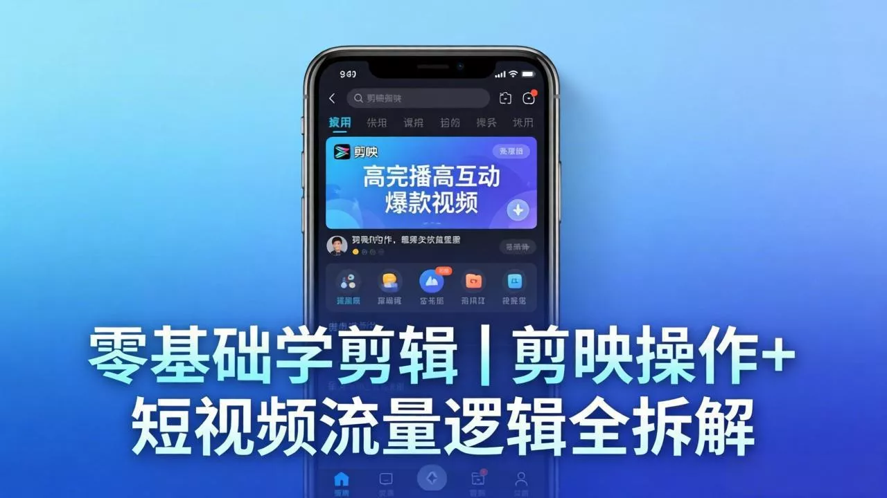 【零基础学剪辑】剪映操作+短视频流量逻辑全拆解｜手把手教你剪出高完播高互动爆款视频 - 付费阅读