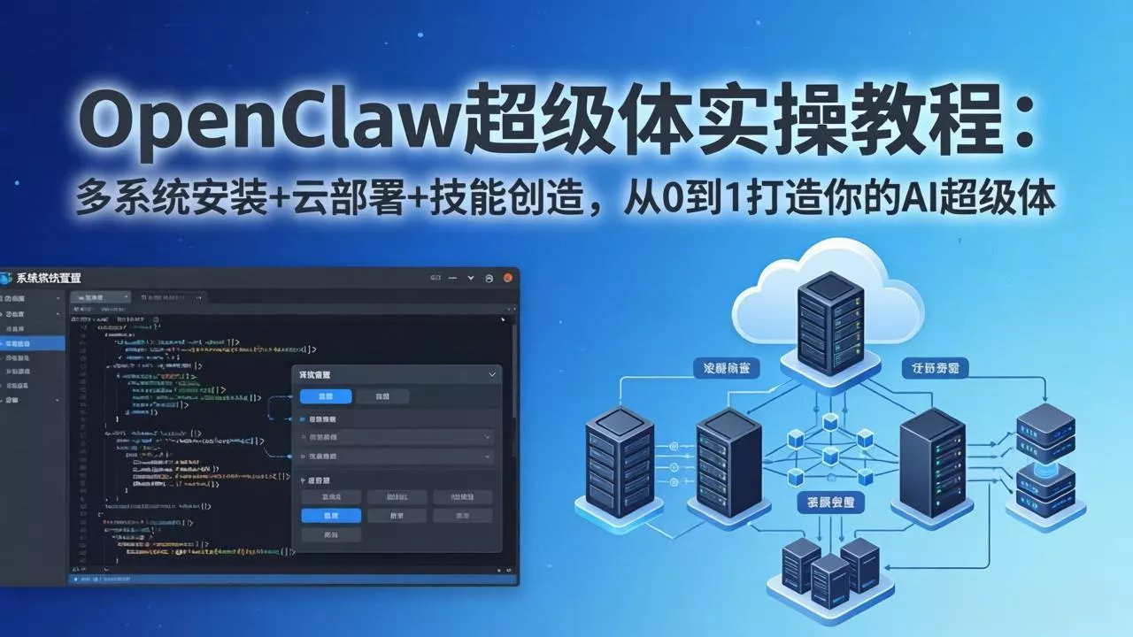 OpenClaw-小龙虾 超级体实操教程：多系统安装+云部署+技能创造，从0到1打造你的AI超级体 - 付费阅读