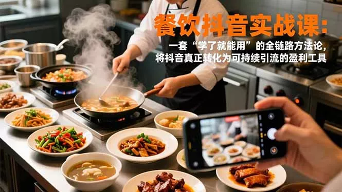 餐饮抖音实战课：一套“学了就能用”的全链路方法论，将抖音真正转化为可持续引流的盈利工具 - 付费阅读