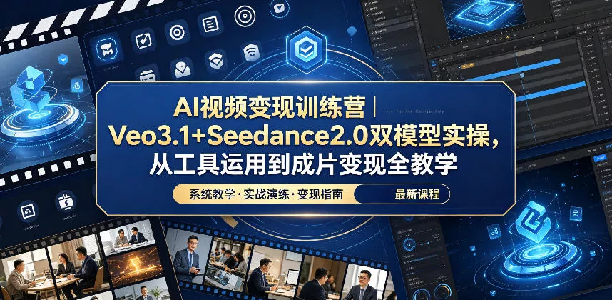 AI视频变现训练营｜Veo3.1+Seedance2.0双模型实操，从工具运用到成片变现全教学 - 付费阅读
