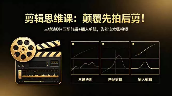 剪辑思维课：颠覆先拍后剪！三镜法则+匹配剪辑+插入剪辑，告别流水账视频 - 付费阅读