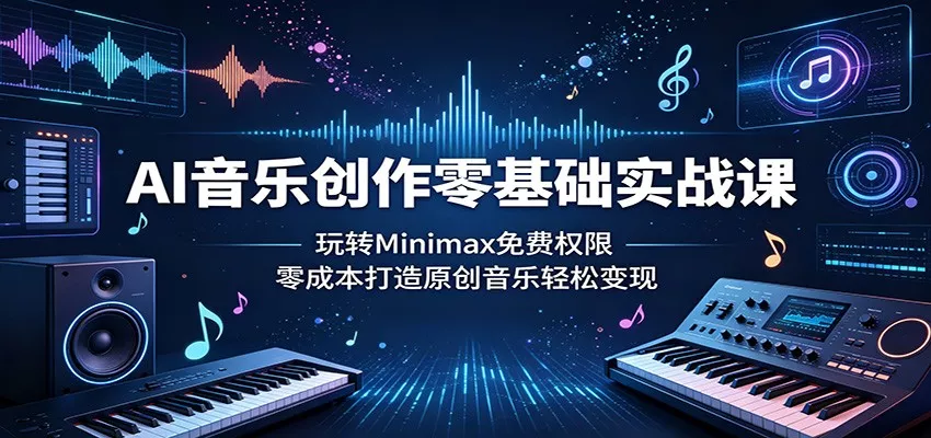 AI音乐创作零基础实战课：玩转Minimax免费权限，零成本打造原创音乐轻松变现 - 付费阅读
