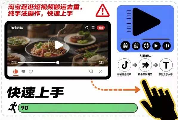 淘宝逛逛短视频搬运去重，纯手法操作，快速上手 - 付费阅读